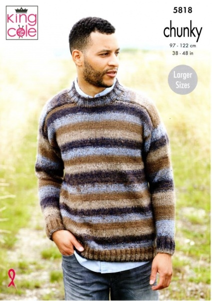 Mens knitted jumper on sale pattern